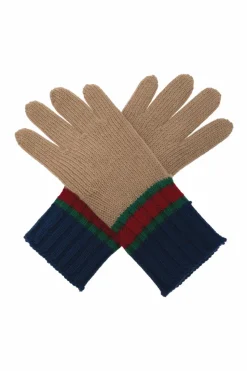 Gucci Kids beżowy Wełniane rękawiczki