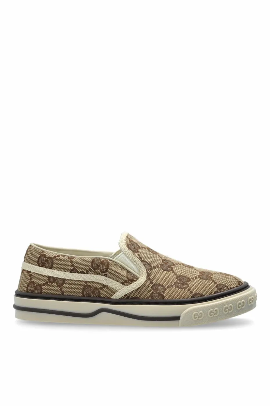Gucci Kids beżowy Wsuwane buty z monogramem