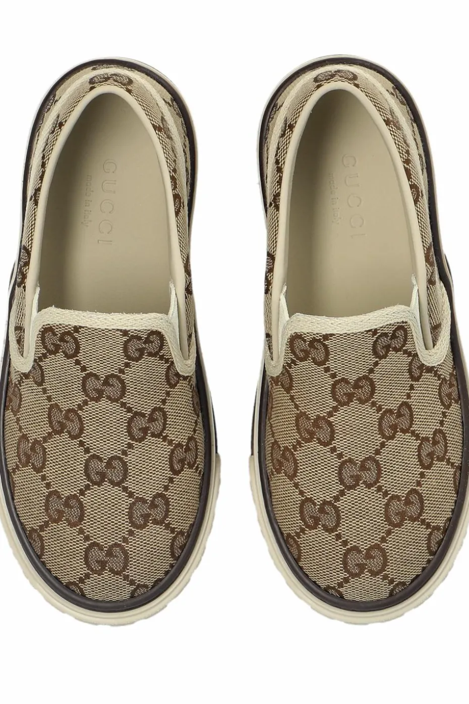 Gucci Kids beżowy Wsuwane buty z monogramem