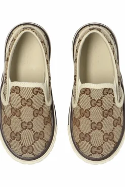 Gucci Kids beżowy Wsuwane buty z monogramem