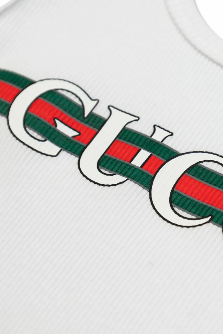 Gucci Kids BIAŁY Bawełniany top z logo