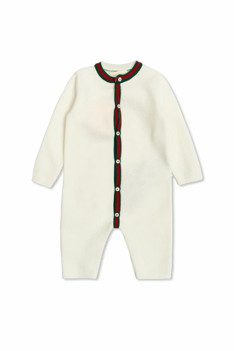 Gucci Kids BIAŁY Bawełniany kombinezon