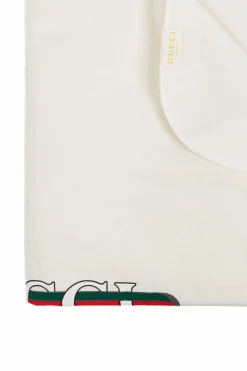 Gucci Kids BIAŁY Bawełniany koc niemowlęcy