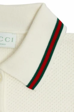 Gucci Kids BIAŁY Sukienka z kołnierzem