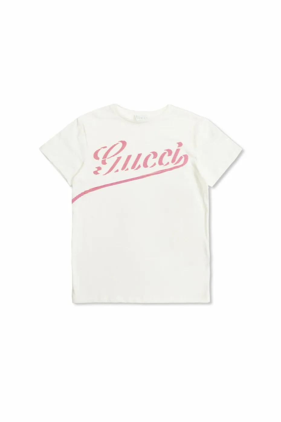 Gucci Kids BIAŁY T-shirt z nadrukowanym logo