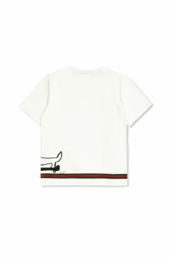 Gucci Kids BIAŁY T-shirt z nadrukiem