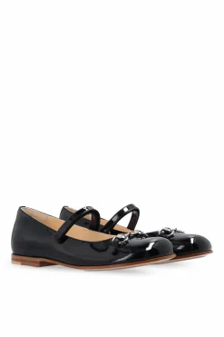 Gucci Kids CZARNY Skórzane baleriny