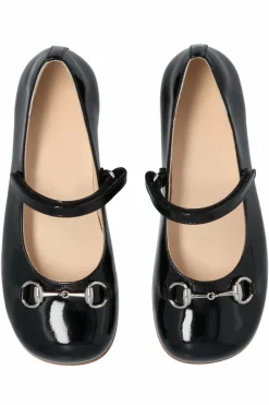 Gucci Kids CZARNY Skórzane baleriny