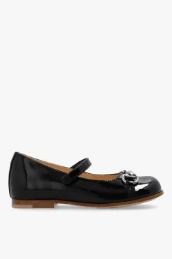 Gucci Kids CZARNY Skórzane baleriny