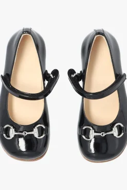 Gucci Kids CZARNY Skórzane baleriny