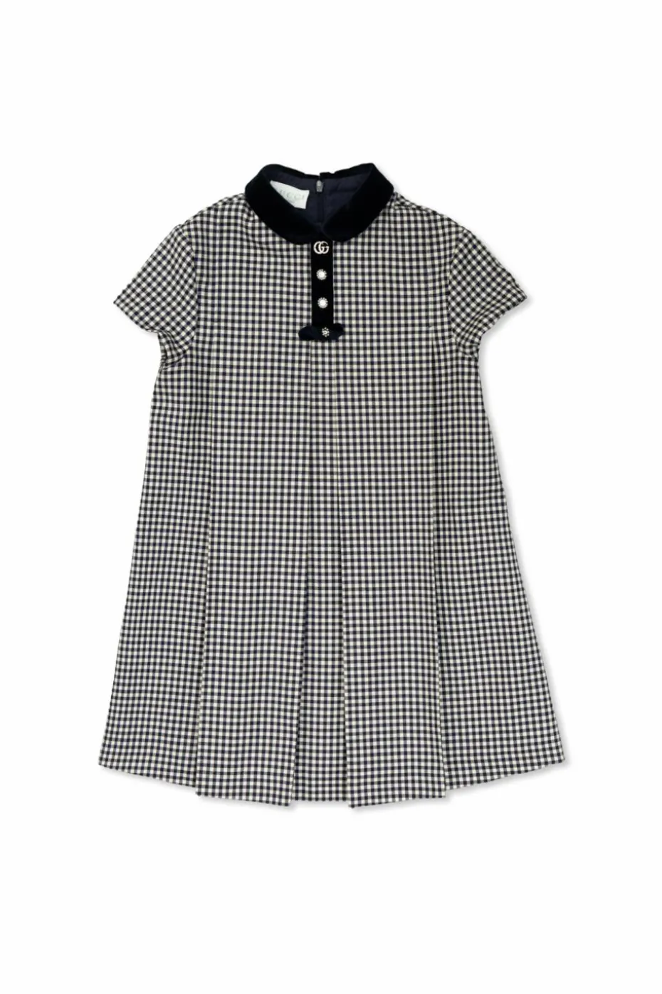 Gucci Kids CZARNY Sukienka ze wzorem w kratę