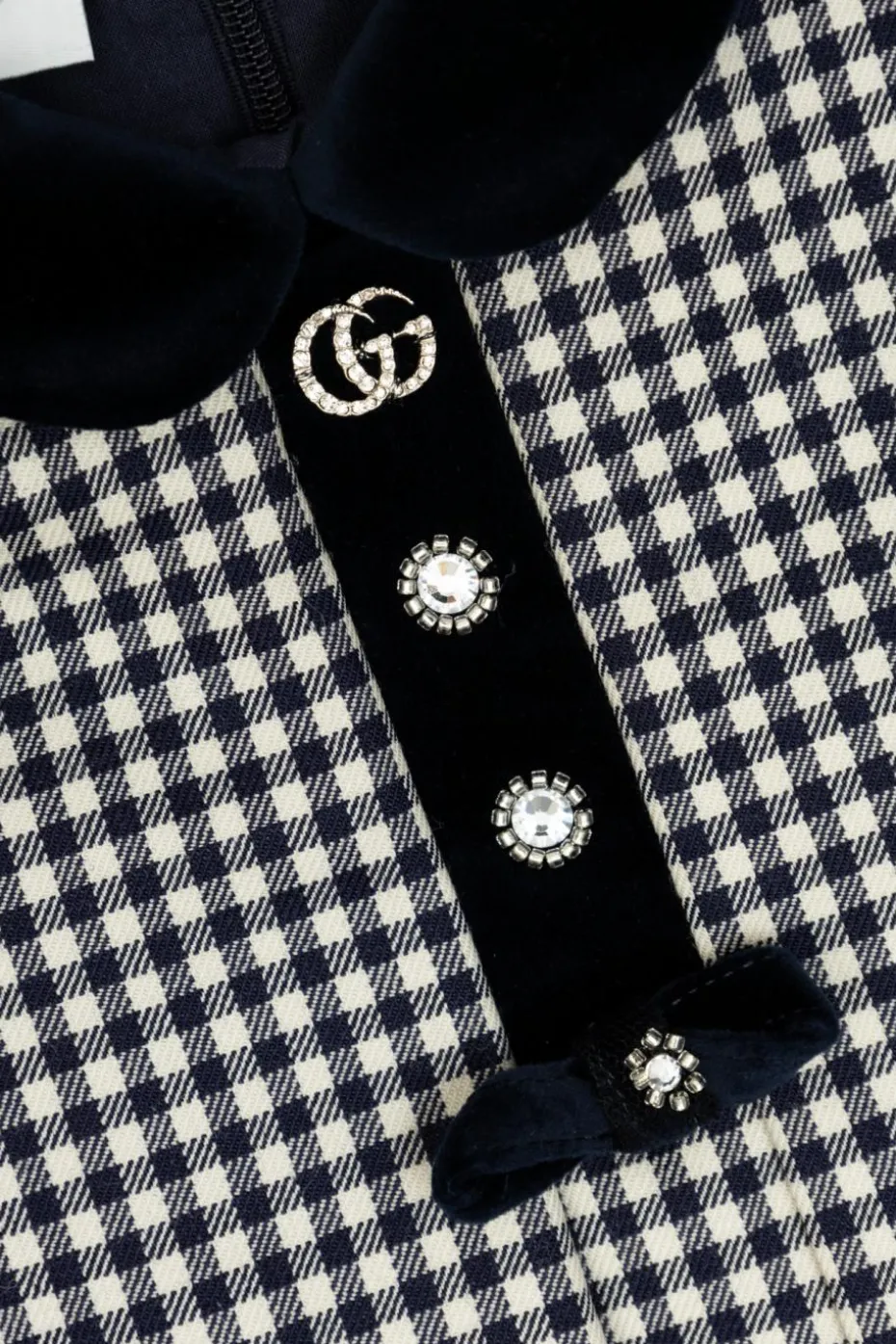 Gucci Kids CZARNY Sukienka ze wzorem w kratę