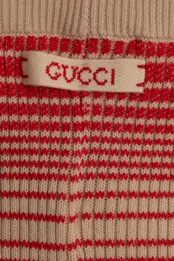 Gucci Kids CZERWONY Legginsy z logo