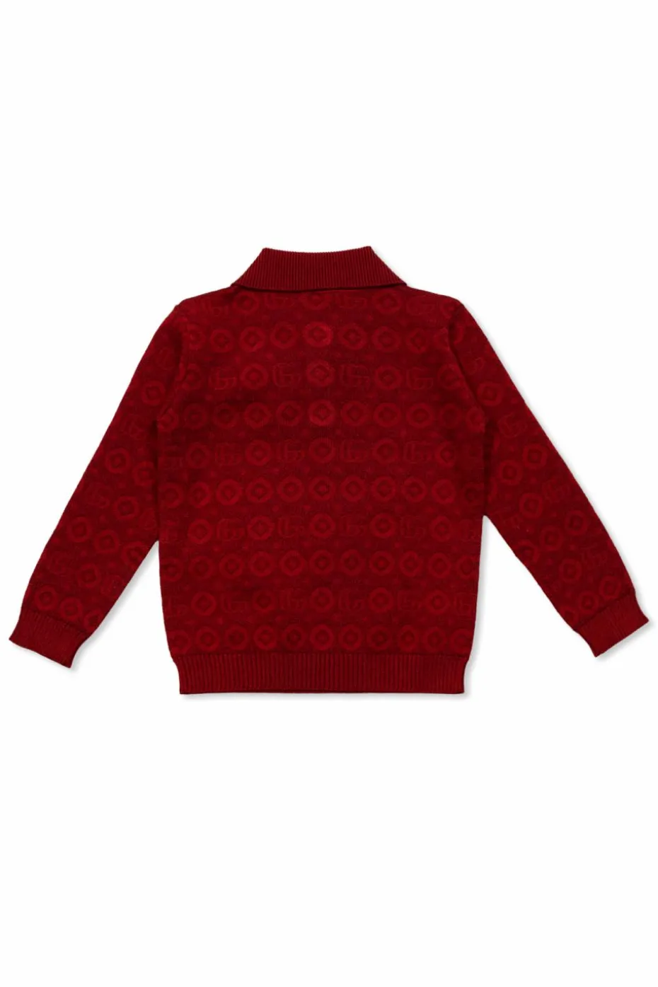 Gucci Kids CZERWONY Sweter typu polo