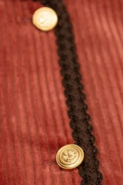 Gucci Kids CZERWONY Sztruksowa marynarka