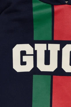 Gucci Kids GRANATOWY Bluza z kapturem