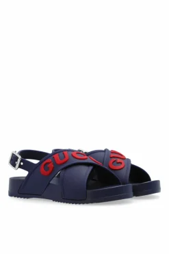 Gucci Kids GRANATOWY Gumowe sandały