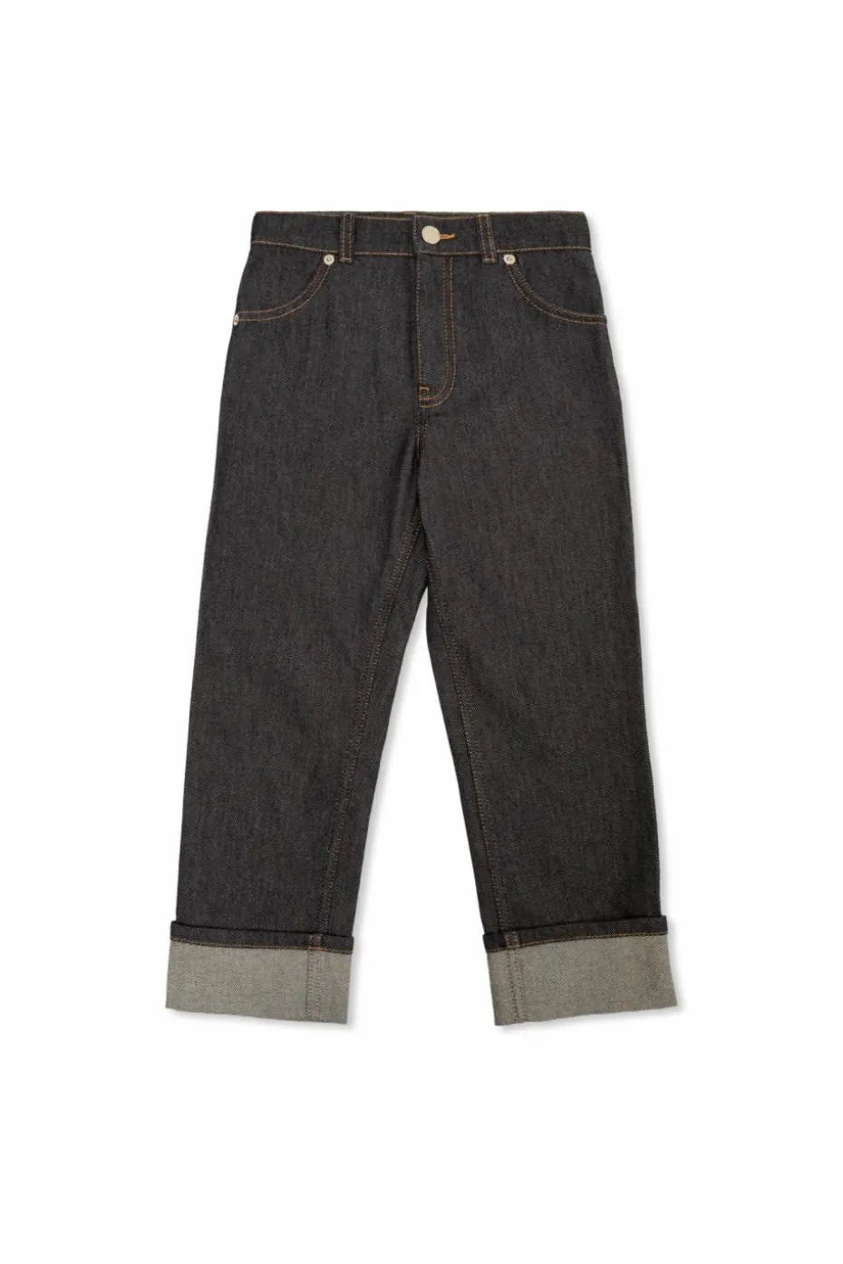Gucci Kids GRANATOWY Jeansy z zawijanymi nogawkami