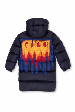Gucci Kids GRANATOWY Puchowa kurtka