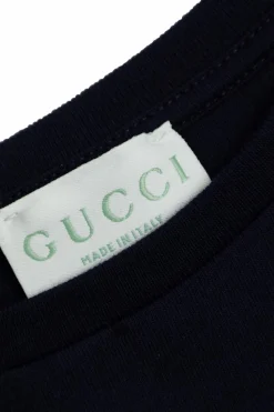 Gucci Kids GRANATOWY T-shirt z logo