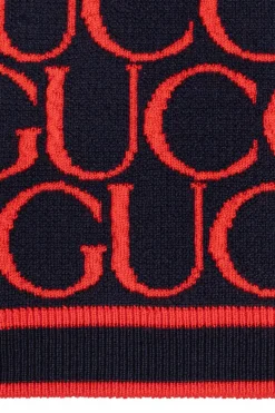 Gucci Kids GRANATOWY Wełniany szal