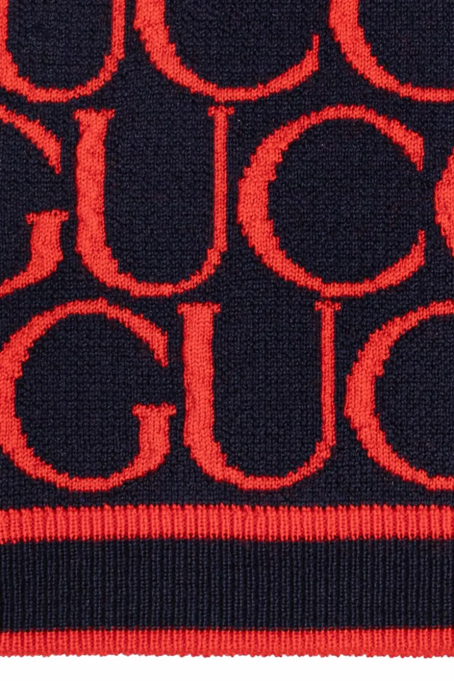 Gucci Kids GRANATOWY Wełniany szal