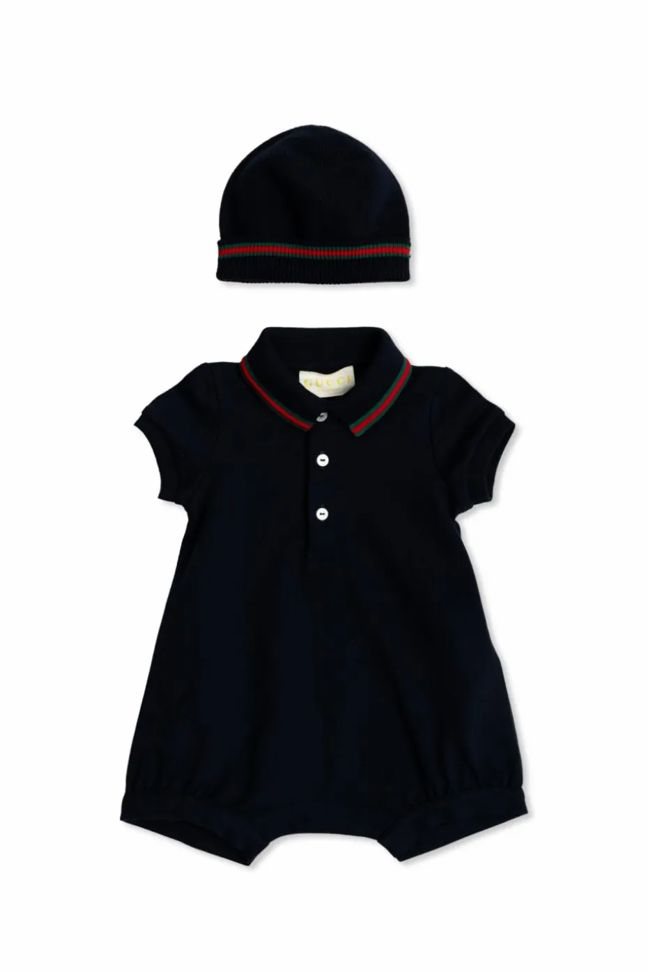 Gucci Kids GRANATOWY Zestaw: czapka i body