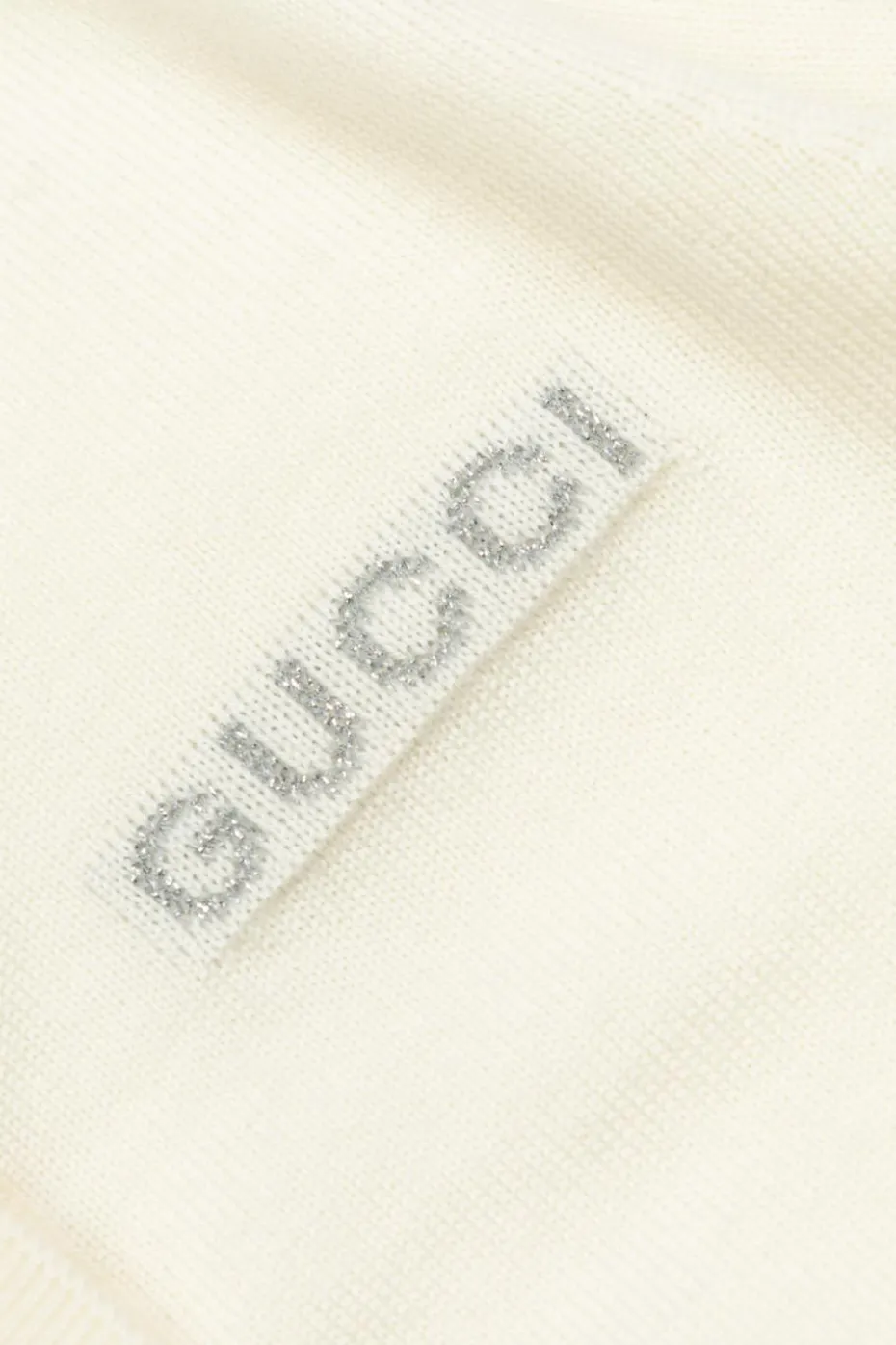 Gucci Kids kremowy Kardigan z wyszytym logo