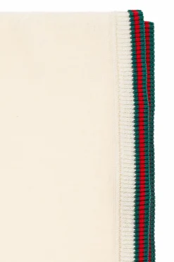 Gucci Kids kremowy Wełniany kocyk niemowlęcy