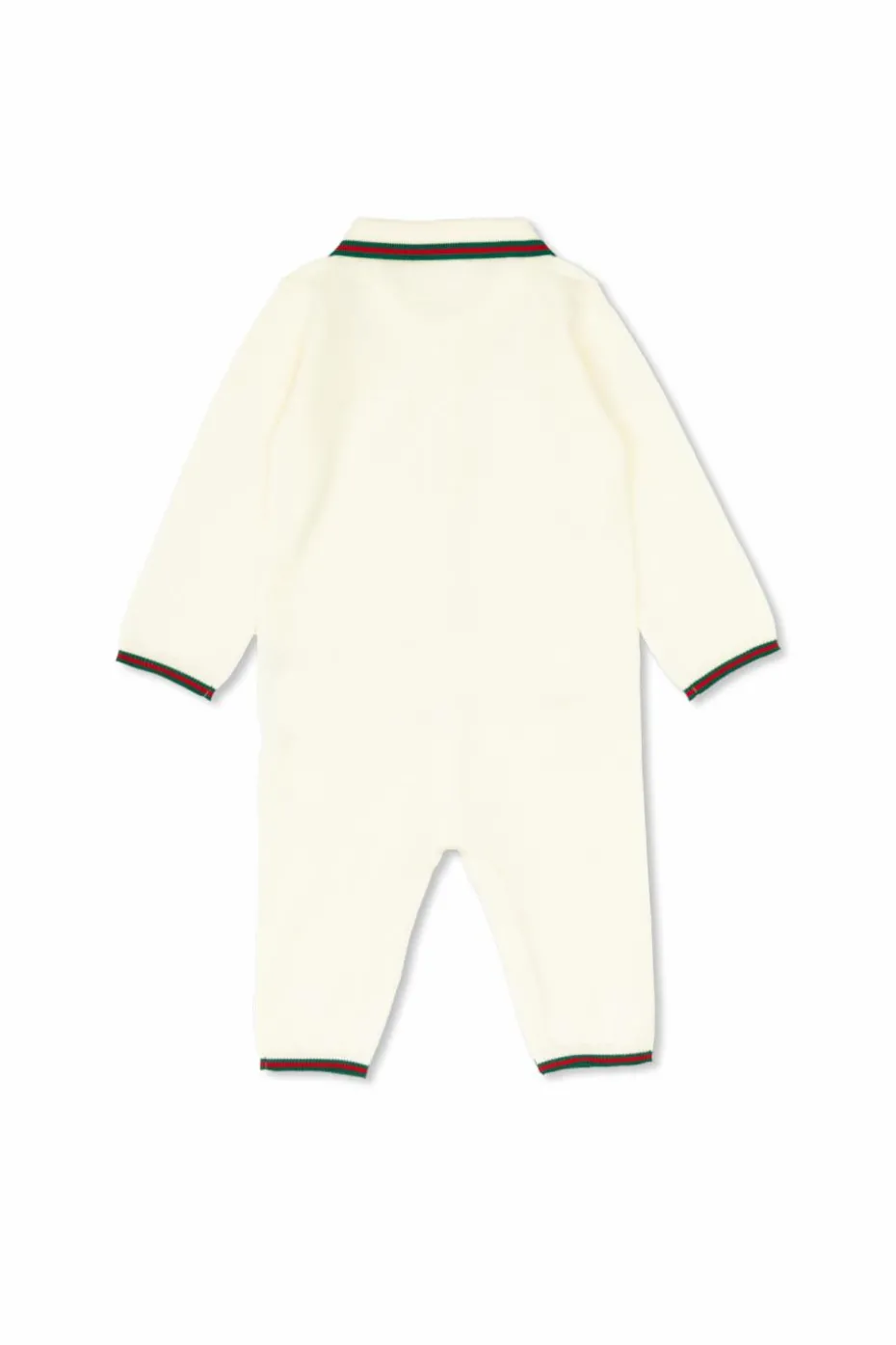 Gucci Kids kremowy Wełniany pajacyk niemowlęcy
