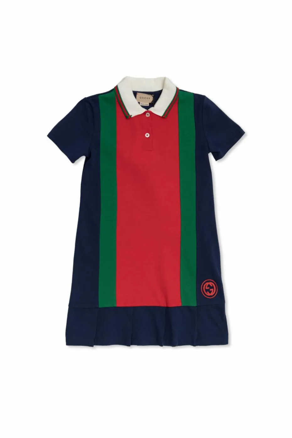Gucci Kids MULTIKOLOR Bawełniana sukienka z wyszytym logo