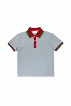 Gucci Kids NIEBIESKI Bawełniane polo