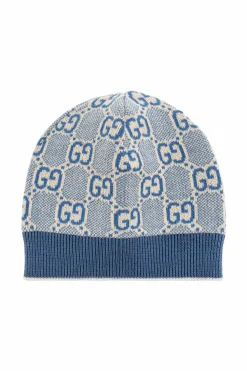 Gucci Kids NIEBIESKI Czapka ze wzorem `GG`