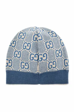 Gucci Kids NIEBIESKI Czapka ze wzorem `GG`