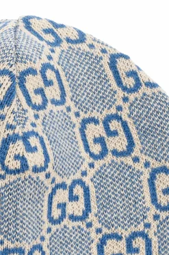 Gucci Kids NIEBIESKI Czapka ze wzorem `GG`