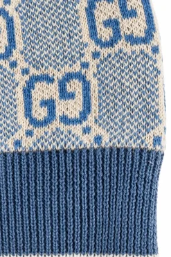 Gucci Kids NIEBIESKI Czapka ze wzorem `GG`