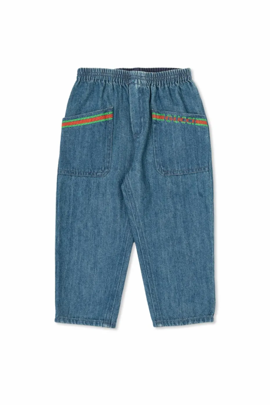 Gucci Kids NIEBIESKI Jeany z gumą w pasie