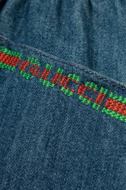 Gucci Kids NIEBIESKI Jeany z gumą w pasie