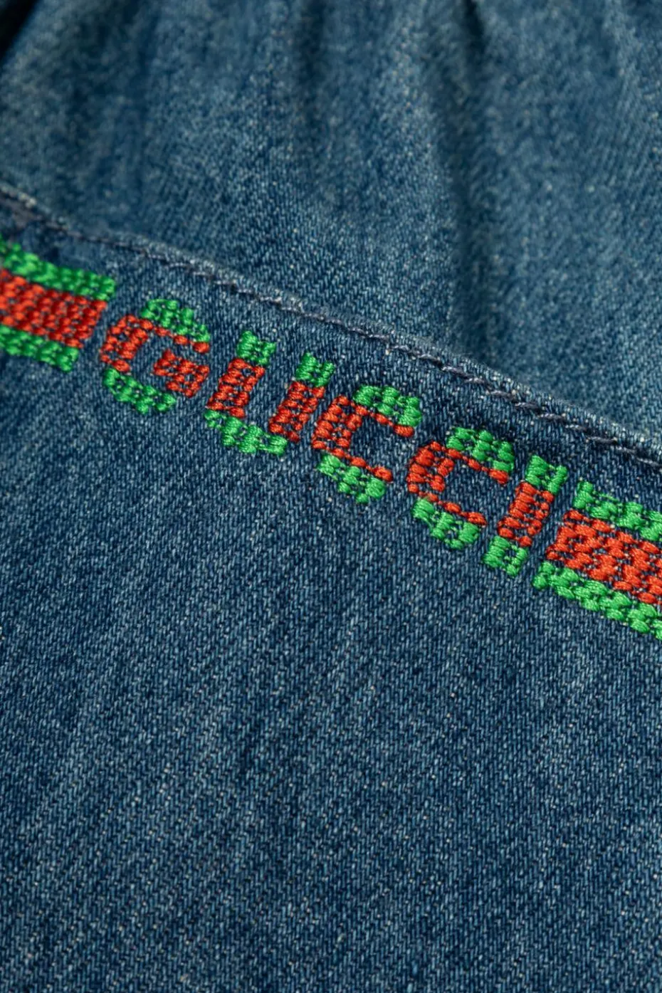 Gucci Kids NIEBIESKI Jeany z gumą w pasie