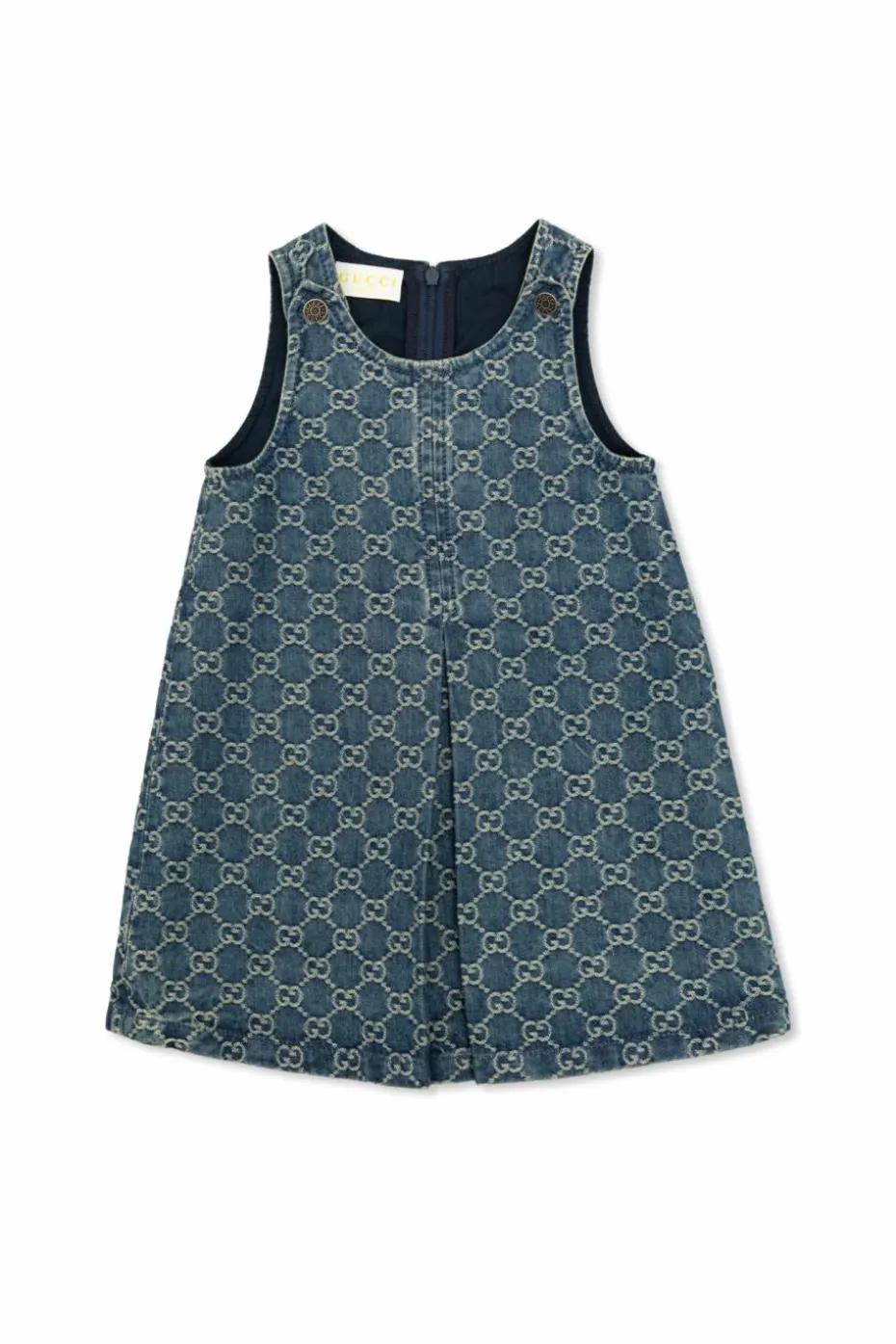Gucci Kids NIEBIESKI Jeansowa sukienka ze wzorem `GG`