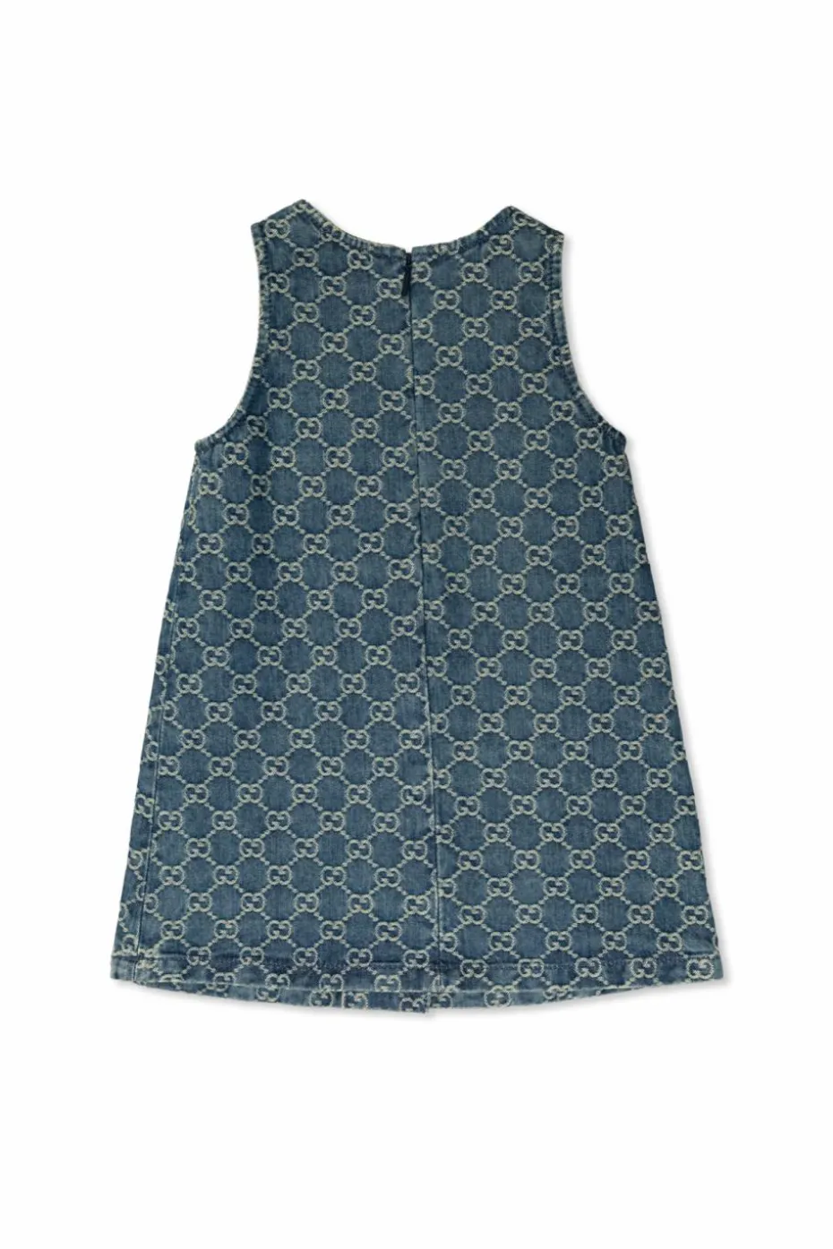 Gucci Kids NIEBIESKI Jeansowa sukienka ze wzorem `GG`