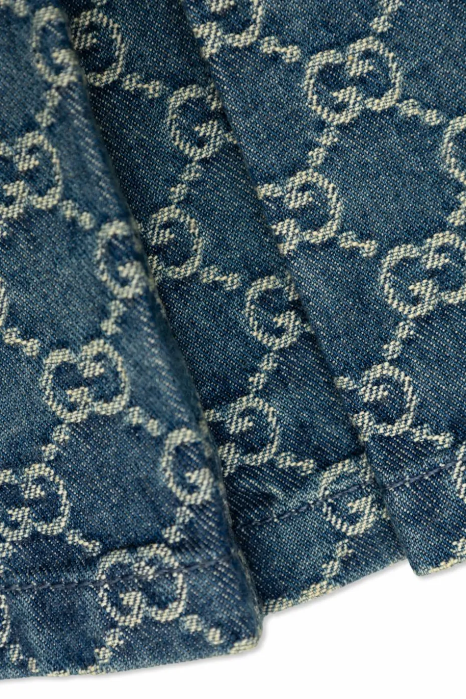 Gucci Kids NIEBIESKI Jeansowa sukienka ze wzorem `GG`