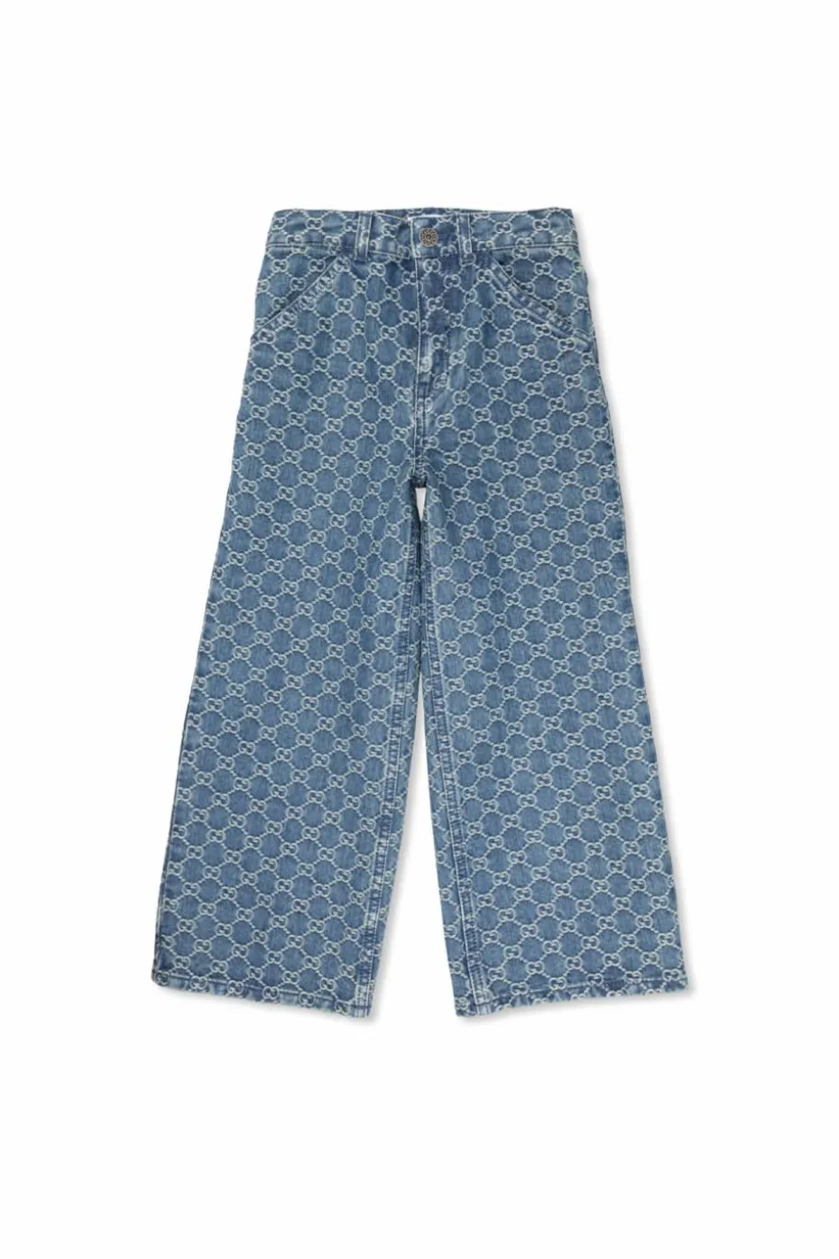 Gucci Kids NIEBIESKI Jeansy z monogramem