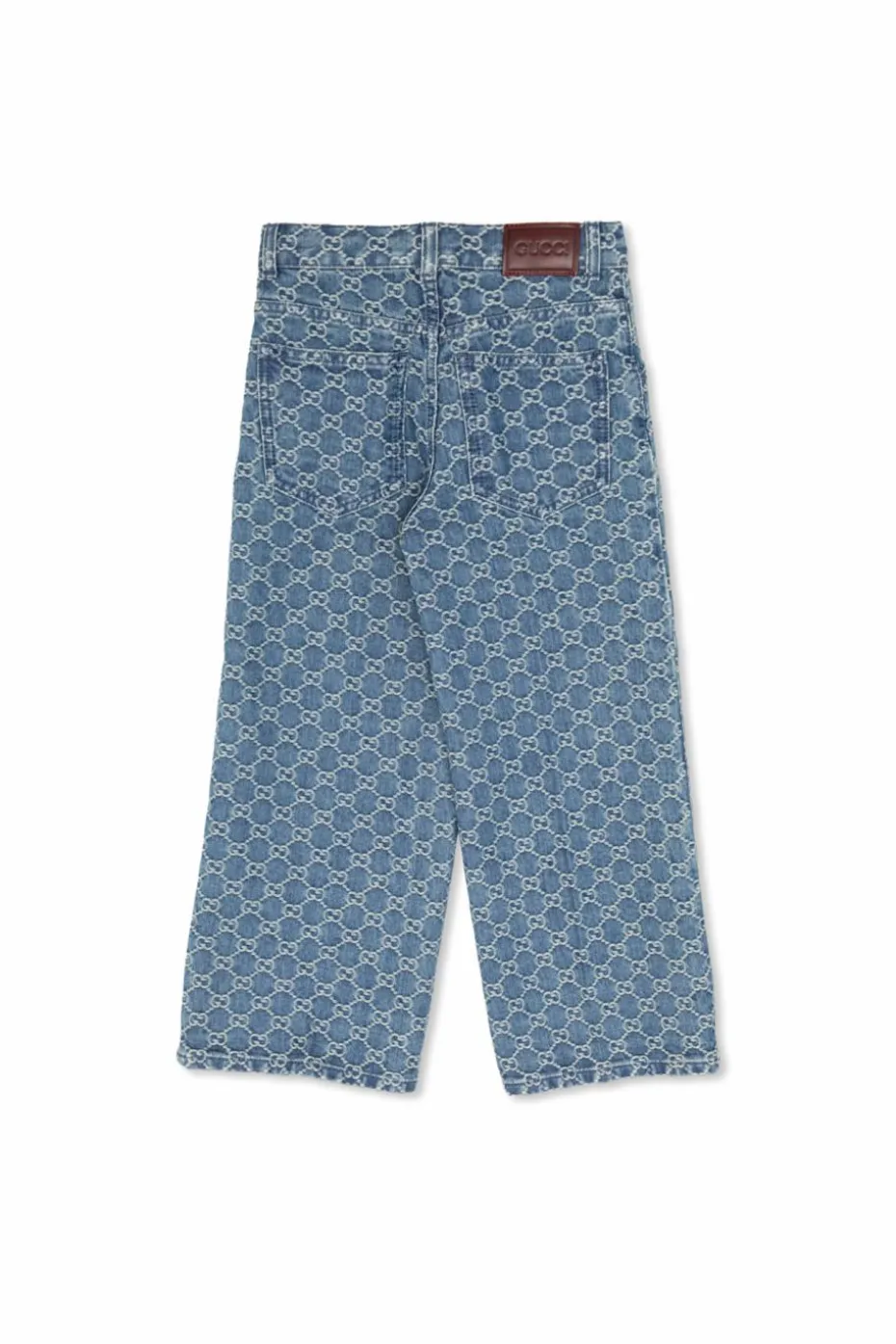 Gucci Kids NIEBIESKI Jeansy z monogramem