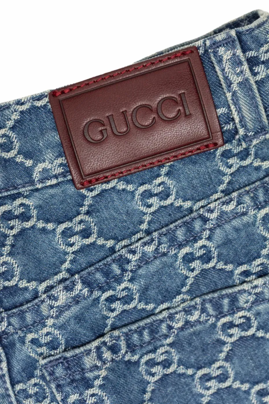 Gucci Kids NIEBIESKI Jeansy z monogramem