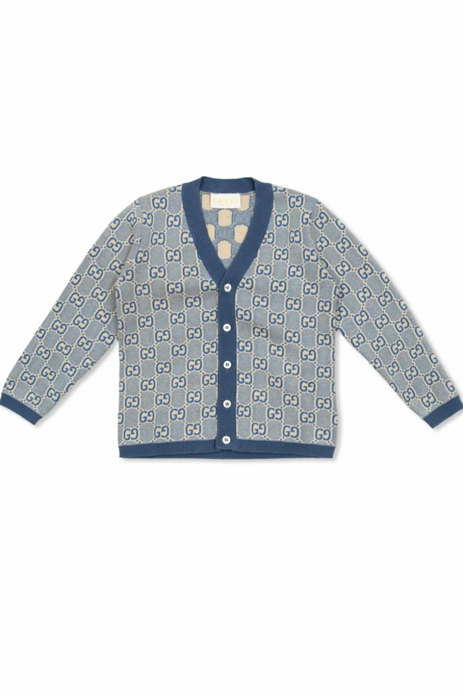 Gucci Kids NIEBIESKI Kardigan ze wzorem `GG`
