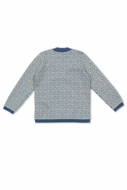 Gucci Kids NIEBIESKI Kardigan ze wzorem `GG`