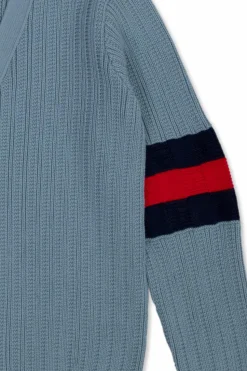 Gucci Kids NIEBIESKI Kardigan z pasem ‘Web