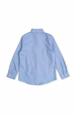 Gucci Kids NIEBIESKI Koszula z monogramem