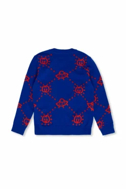 Gucci Kids NIEBIESKI Sweter z monogramem